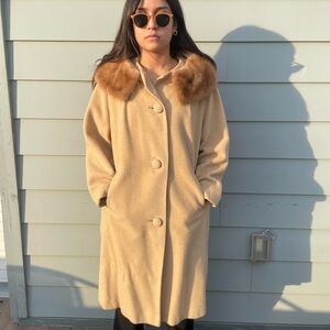 Vintage Cashmere Mink Collar Long Coat Austin, Texas